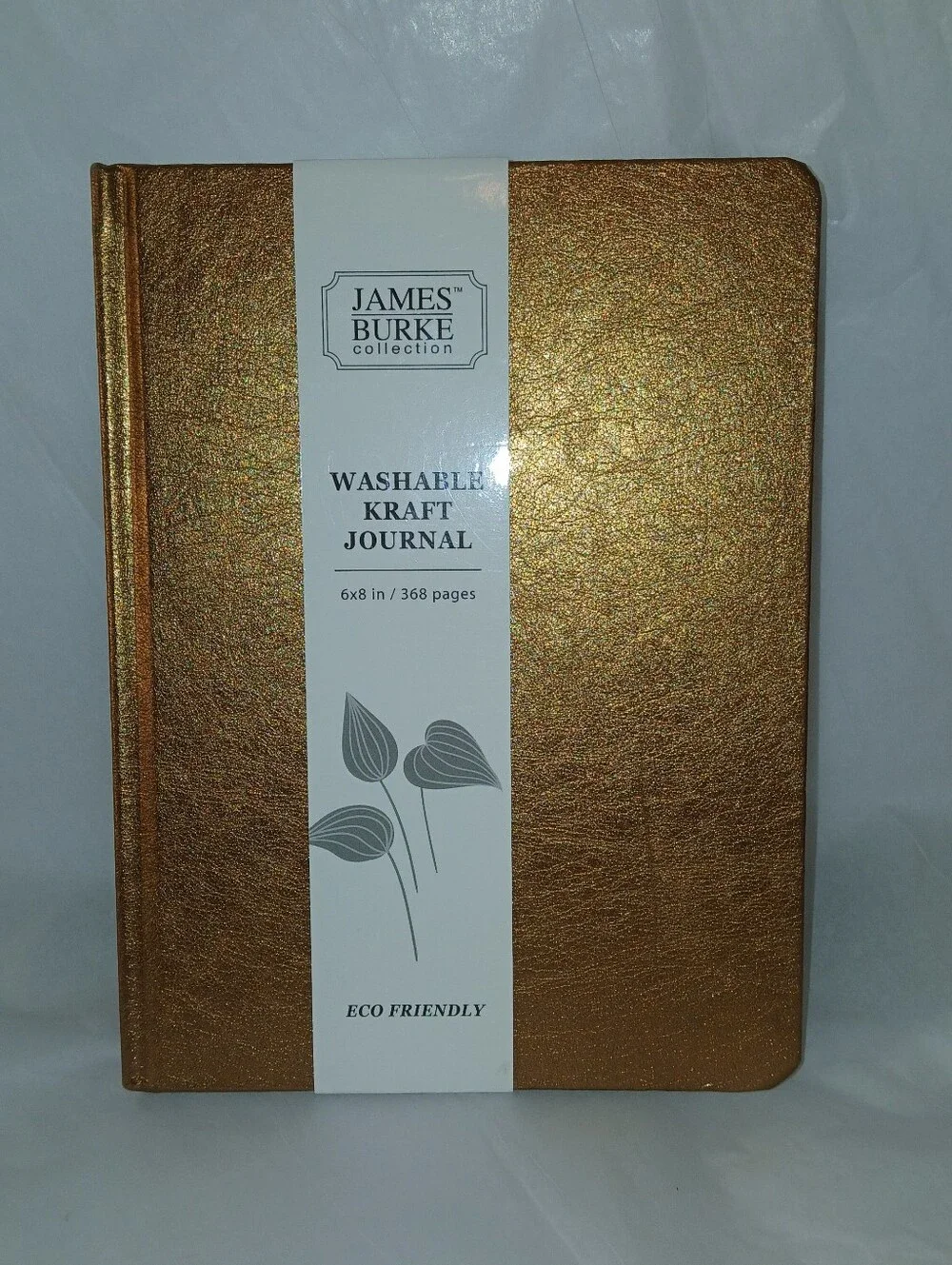 Hardcover Metallic Gold Washable Kraft Journal 6x8, 368 Pages, James Burke